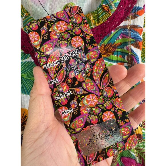 Me 2 Magic Mini tiered floral colorful vibrant mini dress sz L - Picture 5 of 9